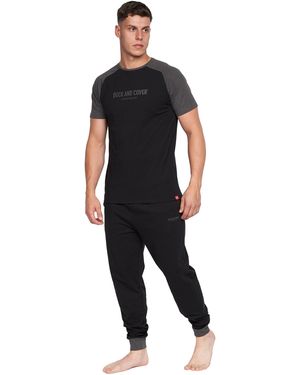 Duck and Cover Vianney Pyjama Set Cotton - Black