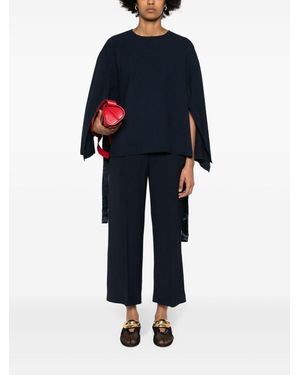 Erika Cavallini Semi Couture Side-Slit Cady Blouse - Blue