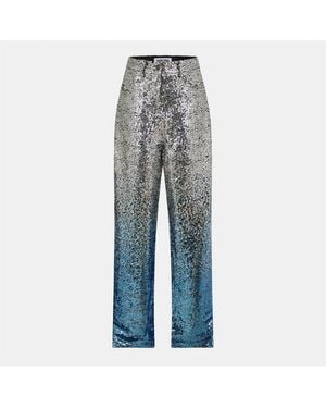 Amy Lynn Amylynn Sequin Ombre Straight Trousers - Grey