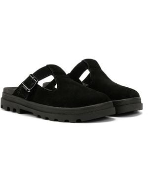 Palladium Dunelite Pyla Suede Mules - Black