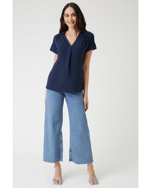 Wallis Short Sleeve Overhead Shirt - Blue