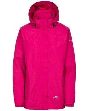 Trespass Ladies Nasu Ii Waterproof Shell Jacket - Pink