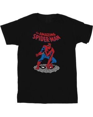 Marvel The Amazing Spider- Katoenen Vriendje T-Shirt - Zwart