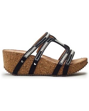 b.soleful Sorrel Heels Faux Leather - Black