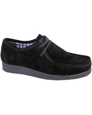 Roamer Trapper Leather Shoes - Black