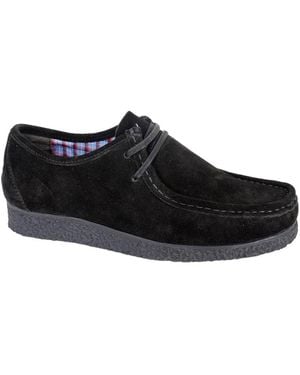 Roamer Trapper Leather Shoes - Black