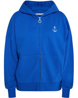 Dreimaster Jas Met Capuchon Koningsblauw