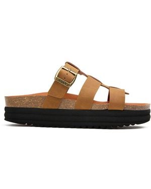 V.Gan Vegan Fig Slide Footbed Sandals - Brown