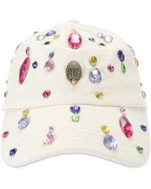 Kurt Geiger Cotton Kensington Gem Cap Hat - White