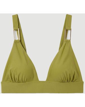 Karen Millen Trim Detail Bikini Top - Green