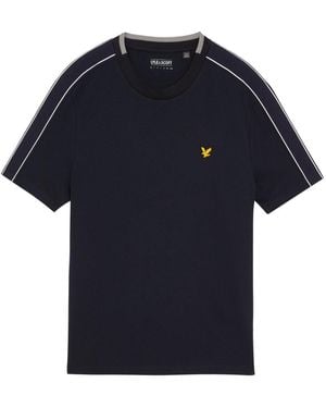 Lyle & Scott Tape T-Shirt Cotton - Blue