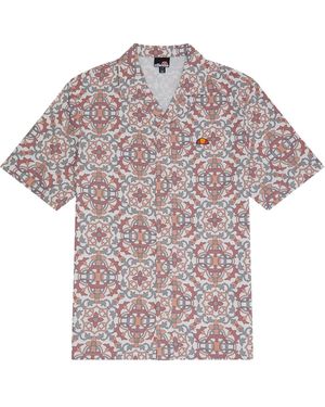 Ellesse Melos Collared Neck Short Sleeve Shirt - Purple