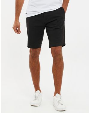 Threadbare Cotton 'Northsea' Slim Fit Chino Shorts - Black