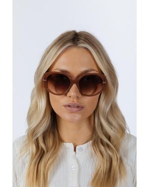 SVNX Round Circle Sunglasses - Natural