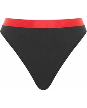 Nicce London Contrasterende Tailleband Zwart Hart String Ondergoed 211 2 15 08 0043 - Grijs