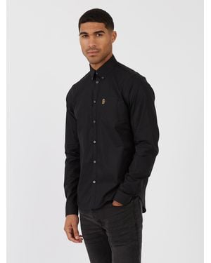 Luke 1977 Telford Tailored Fit Smart Shirt - Blue