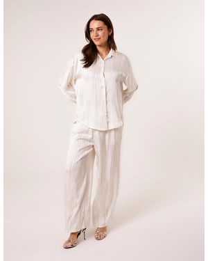 Blue Vanilla Striped Long Sleeve Shirt - Natural