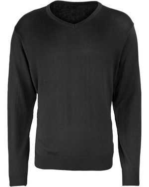 PREMIER V-Neck Knitted Jumper - Black