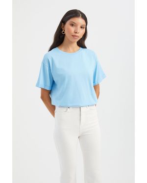 Hiccup Crew Neck Relaxed T-Shirt - Blue