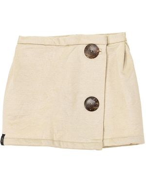 Buff Button-Down Cotton Tile Print Collar - Natural