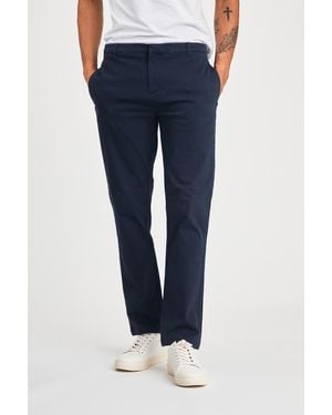 Nines Cotton Straight Leg Trouser - Blue