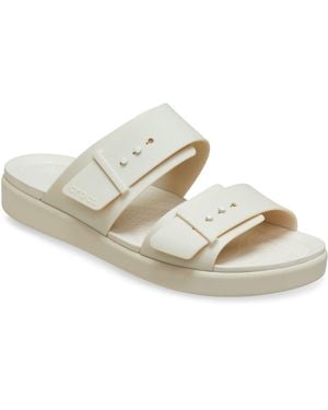 Crocs™ Brooklyn Buckle Sandstone Sandals - Metallic