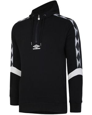 Umbro Diamond Half Zip Hoodie /Lunar Rock) - Black