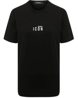 DSquared² Icon Small Chest Logo T-Shirt Cotton - Black