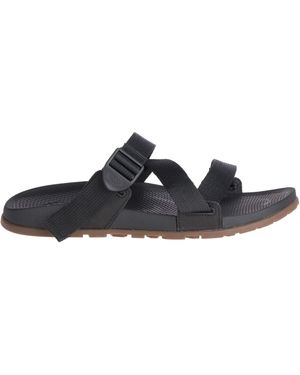 Chaco Lowdown Open Toe Flatform Slide Sandals - Blue