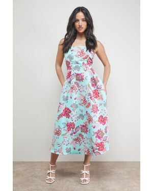 Oasis Strappy Midi Prom Dress - Multicolour