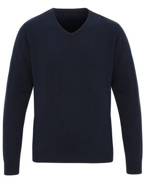 PREMIER Essential Acrylic V-Neck Jumper () - Blue