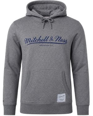 Mitchell & Ness Classic Fleece Hoodie - Grey