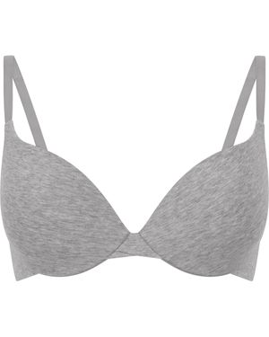 Hunkemöller Cotton Padded Underwired Push-Up Bra - Grey