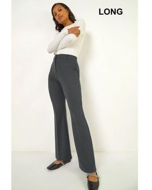 Roman Long Bootcut Stretch Trousers - White