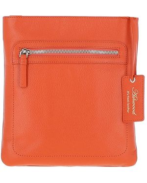 Ashwood Leather 'Cienna' Real Crossbody Bag - Orange