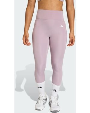 adidas Originals Optimé Essentials No Front Rise Seam 7/8 Leggings - Purple