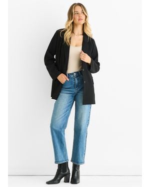 Gini London Tailoring Oversized Draped Blazer - Blue