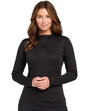 Peter Storm Long Sleeve Thermal Zip Baselayer With Half Zip For Walking & Hiking - Black
