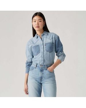 Levi's Levi's Teodora Lightweight Western Denim Shirt - Blue