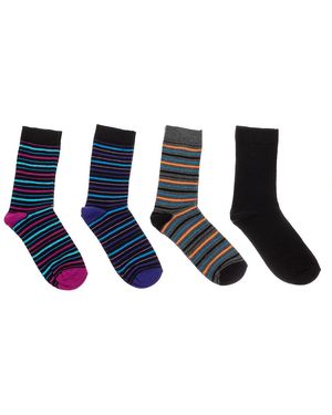Kisses&Love Pack-4 High-Top Socks With Anti-Pressure Cuff Kl2017M - Blue