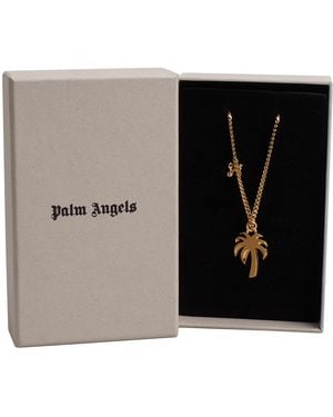 Palm Angels Damesketting Met Palmbomenhanger Pmob091F23Mat0017676 - Metallic