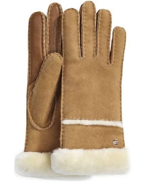 UGG Sheepskin Seamed Gloves - Natural