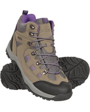 Mountain Warehouse 'Adventurer' Waterproof Rain Boots Cushioned Footbed Mesh Lining Trail Trekking Wellies - Grey