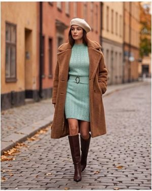 RYVAN Knit Dress - Brown