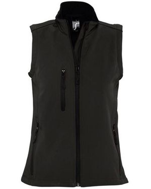 Sol's Ladies Rallye Soft Shell Bodywarmer Jacket - Black