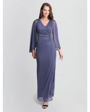 Gina Bacconi Amelia Sweetheart Neck Embroidered Maxi Dress
