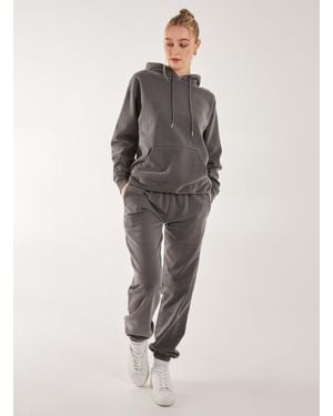 Pink Vanilla Washed Tracksuit Bottoms - Grey