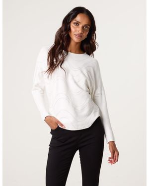 Blue Vanilla Rhinestone Jumper - White