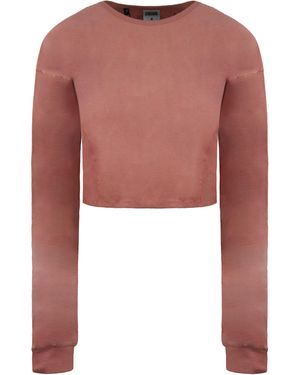 GYMSHARK Pause Light Crop Top Cotton - Pink
