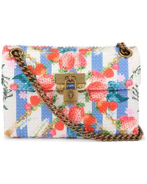 Kurt Geiger Fabric Mini Brixton Bag - White